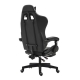 Καρέκλα Gaming με Υποπόδιο Black Herzberg (HG-8080BLK) (HEZHG8080BLK)