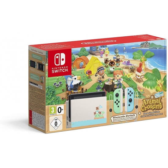 NINTENDO SWITCH CONSOLE ANIMAL CROSSING :NEW HORIZONS EDITION G/R
